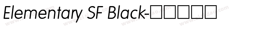Elementary SF Black字体转换